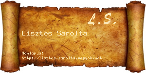Lisztes Sarolta névjegykártya